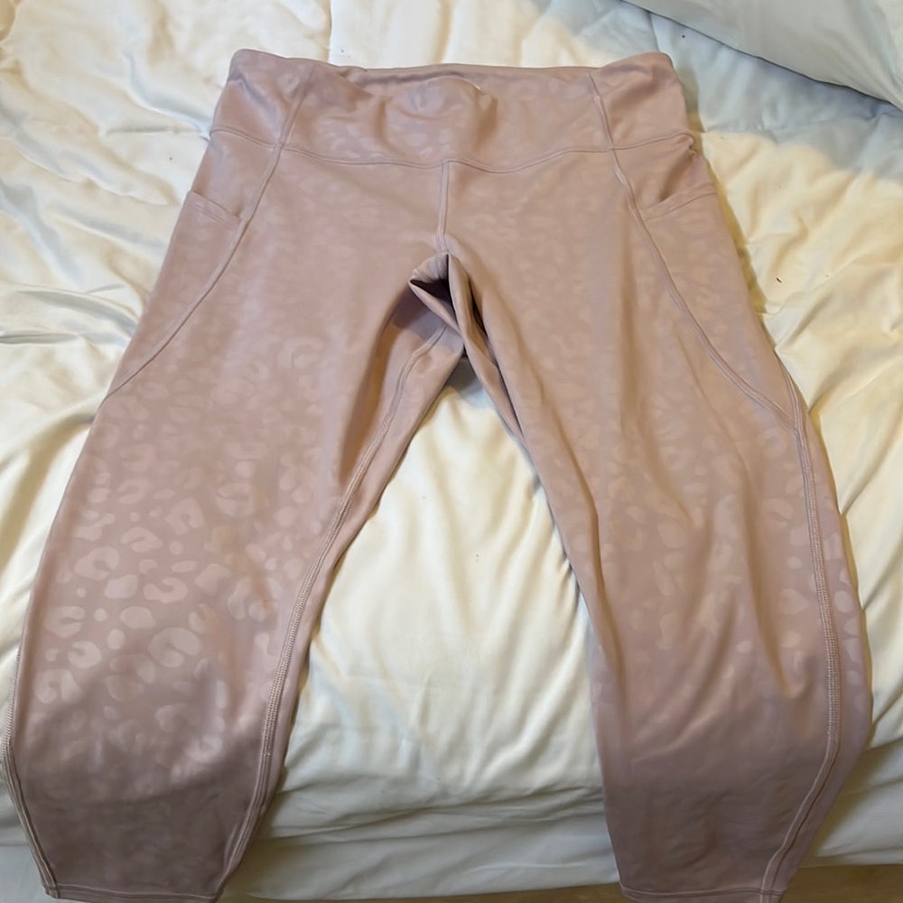 GAP Fit pink cheetah leggings